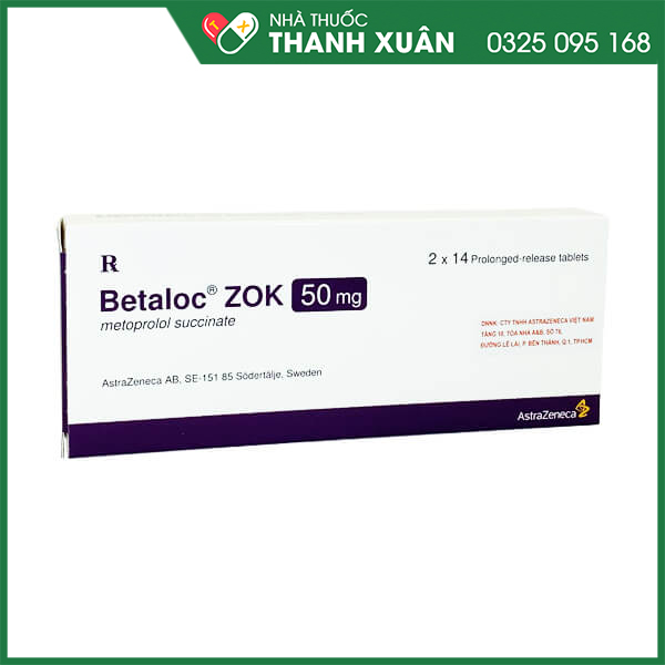 Thuốc Betaloc ZOK 50mg điều trị tăng huyết áp